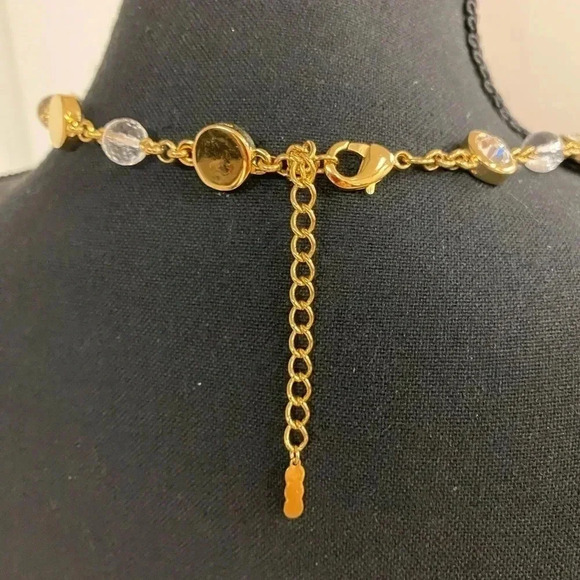 NWT 'JBK' JACKIE KENNEDY CAMROSE KROSS CRYSTAL NECKLACE - Picture 4 of 7